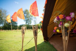 Flowers and Flags Tipi Style