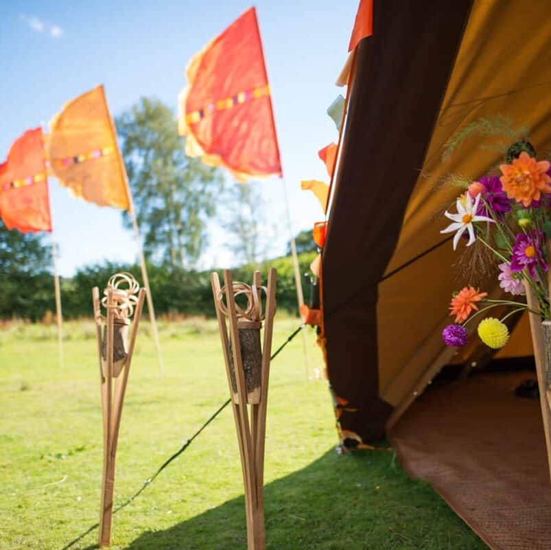 Flowers and Flags Tipi Style